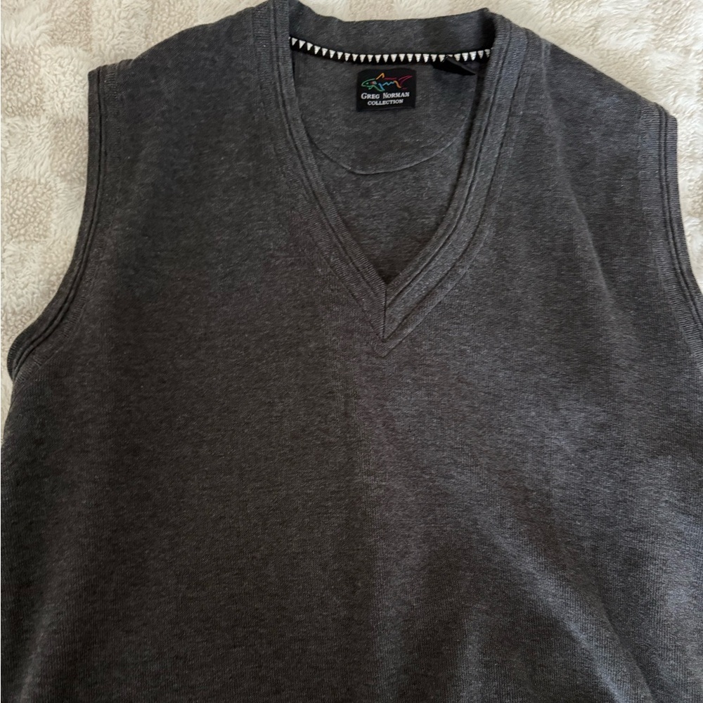 Greg Norman Collection Charcoal V-Neck Top